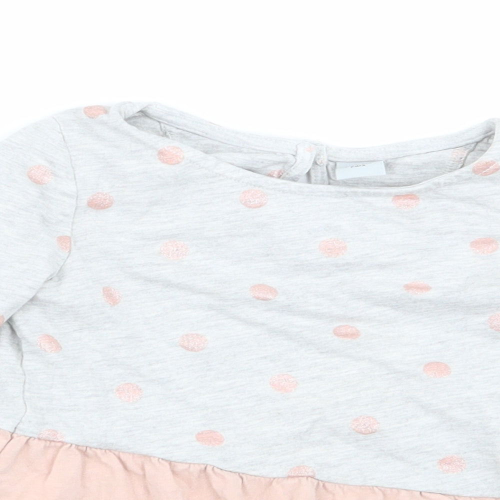 TU Girls Multicoloured Polka Dot  Basic T-Shirt Size 2-3 Years
