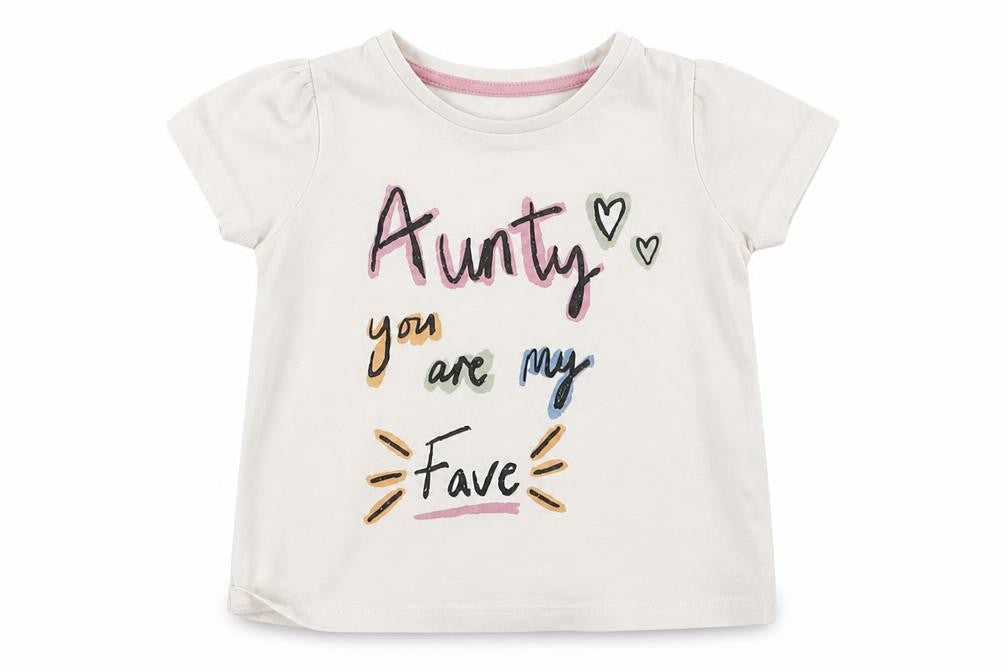 Nutmeg Girls White   Basic T-Shirt Size 2-3 Years