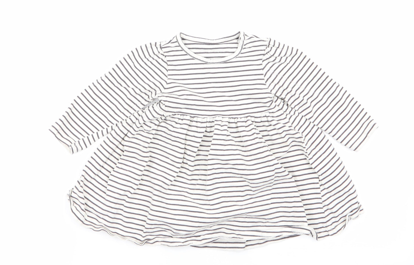 M&S Girls Multicoloured Striped  Fit & Flare  Size 9-12 Months