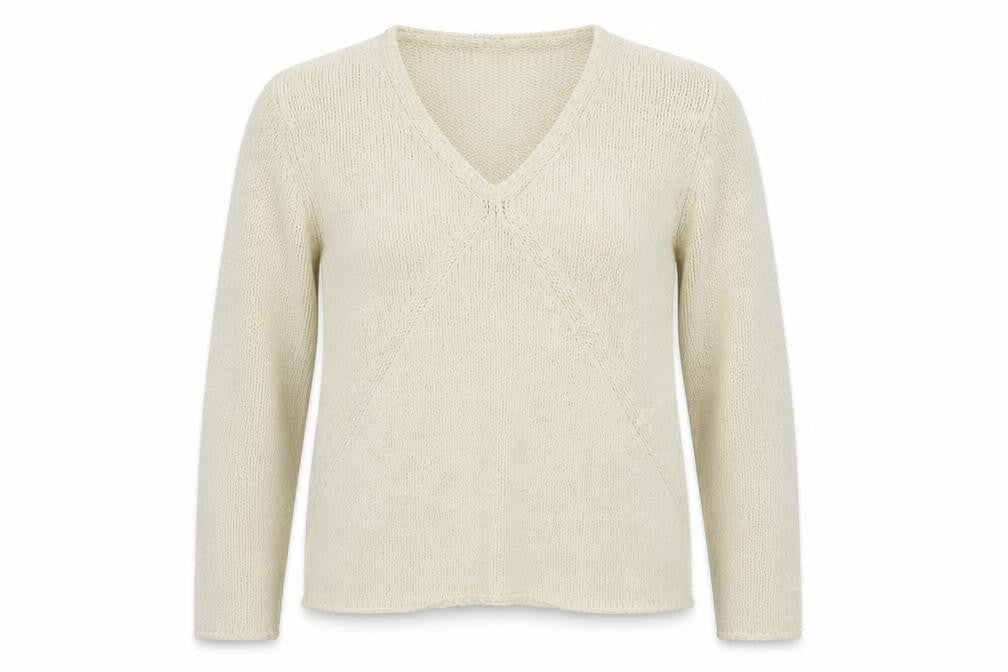 Diane & White Womens Ivory  Knit Pullover Jumper Size M