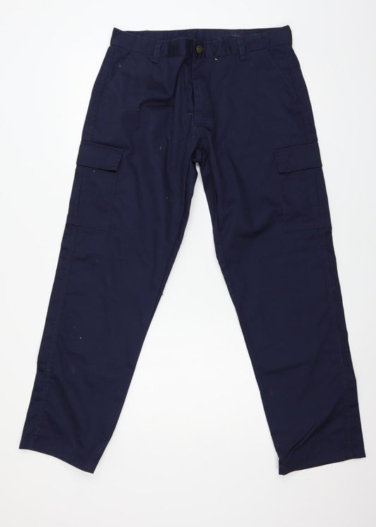 Uneek Womens Blue  Jersey Trousers  Size 12 L29 in