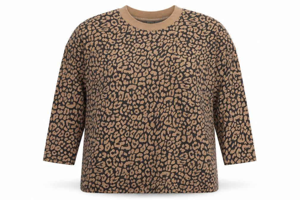 Capsule Womens Brown Animal Print Jersey Pullover Sweatshirt Size 16