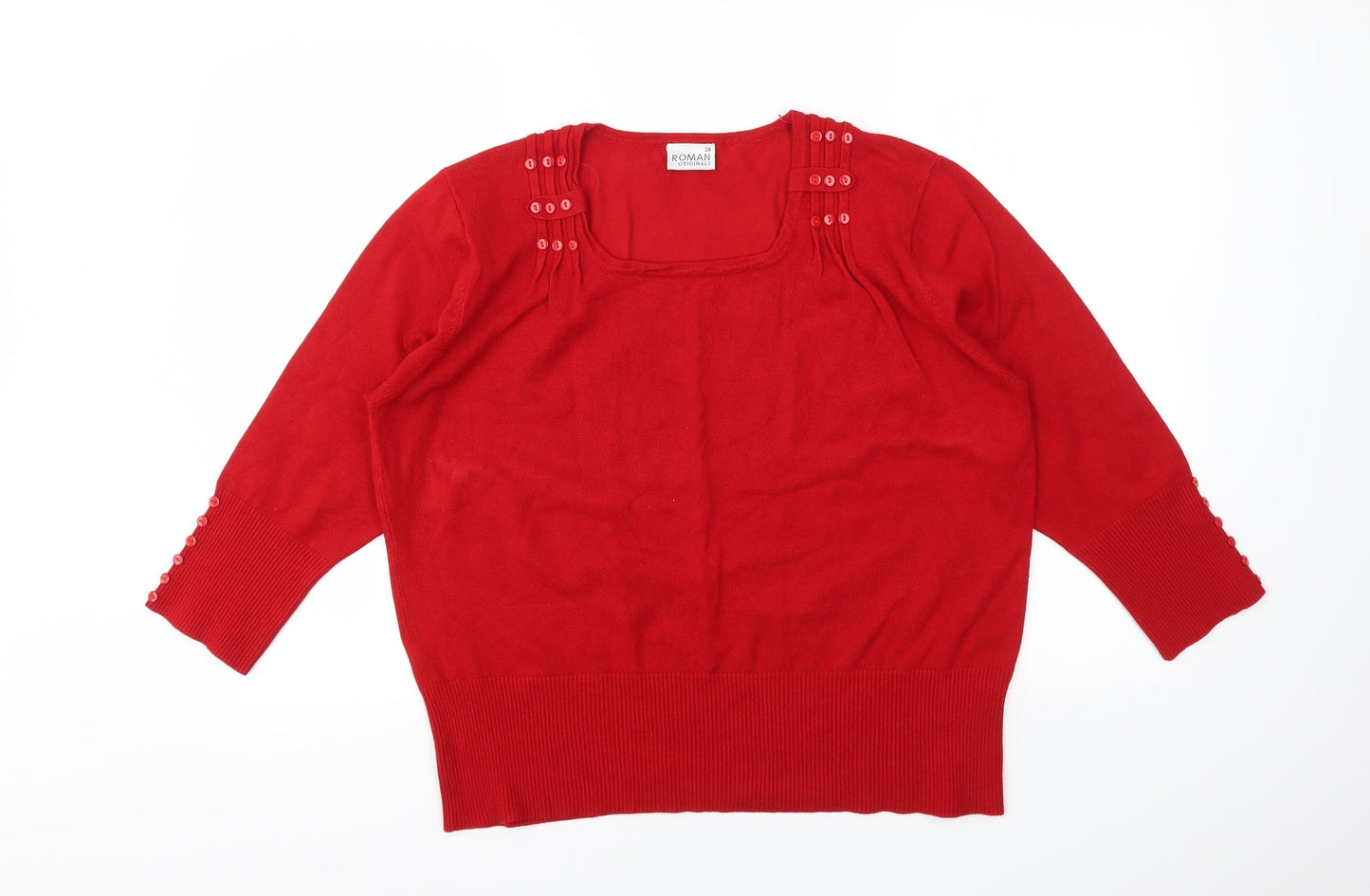 Roman Womens Red   Pullover Jumper Size 20