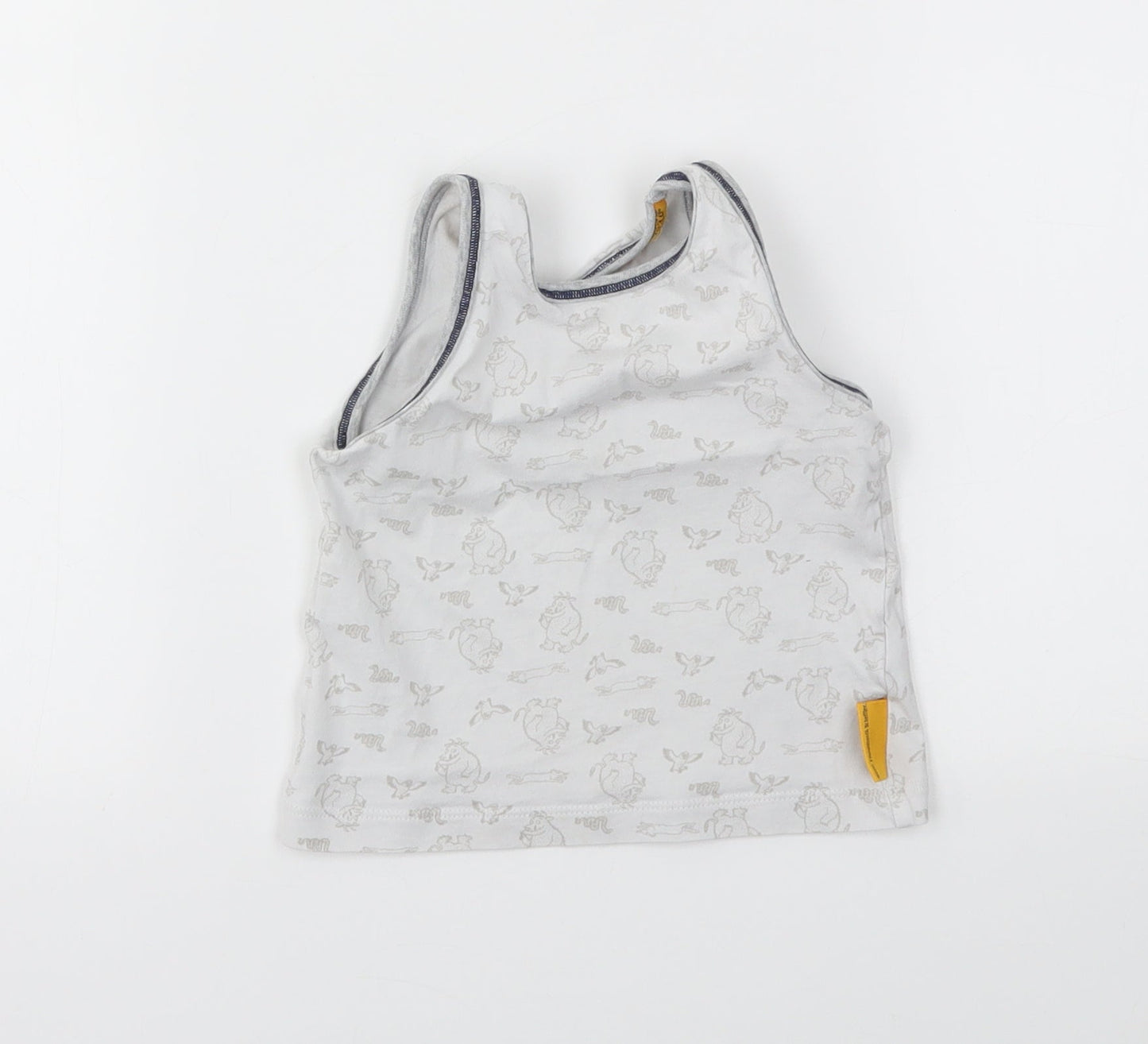 TU Boys Grey Animal Print  Basic T-Shirt Size 2-3 Years
