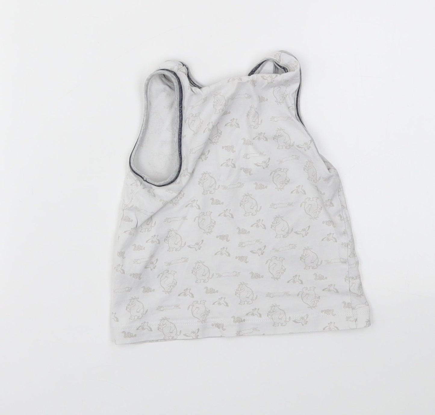 TU Boys Grey Animal Print  Basic T-Shirt Size 2-3 Years