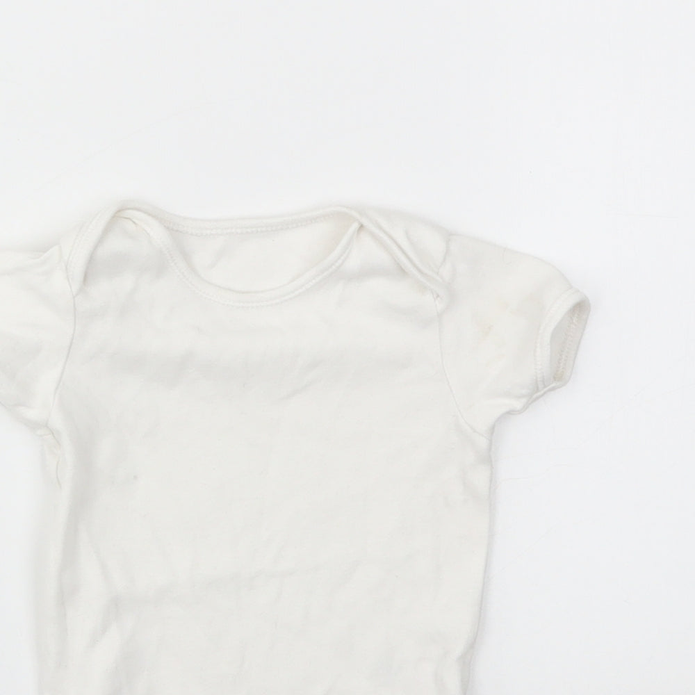 George Girls White   Babygrow One-Piece Size 12 Months