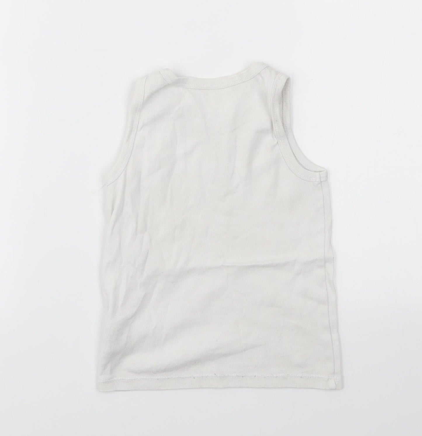 CARS Boys White   Basic T-Shirt Size 3-4 Years