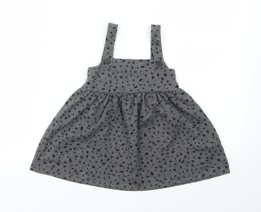 George Girls Grey Animal Print  Fit & Flare  Size 12-18 Months