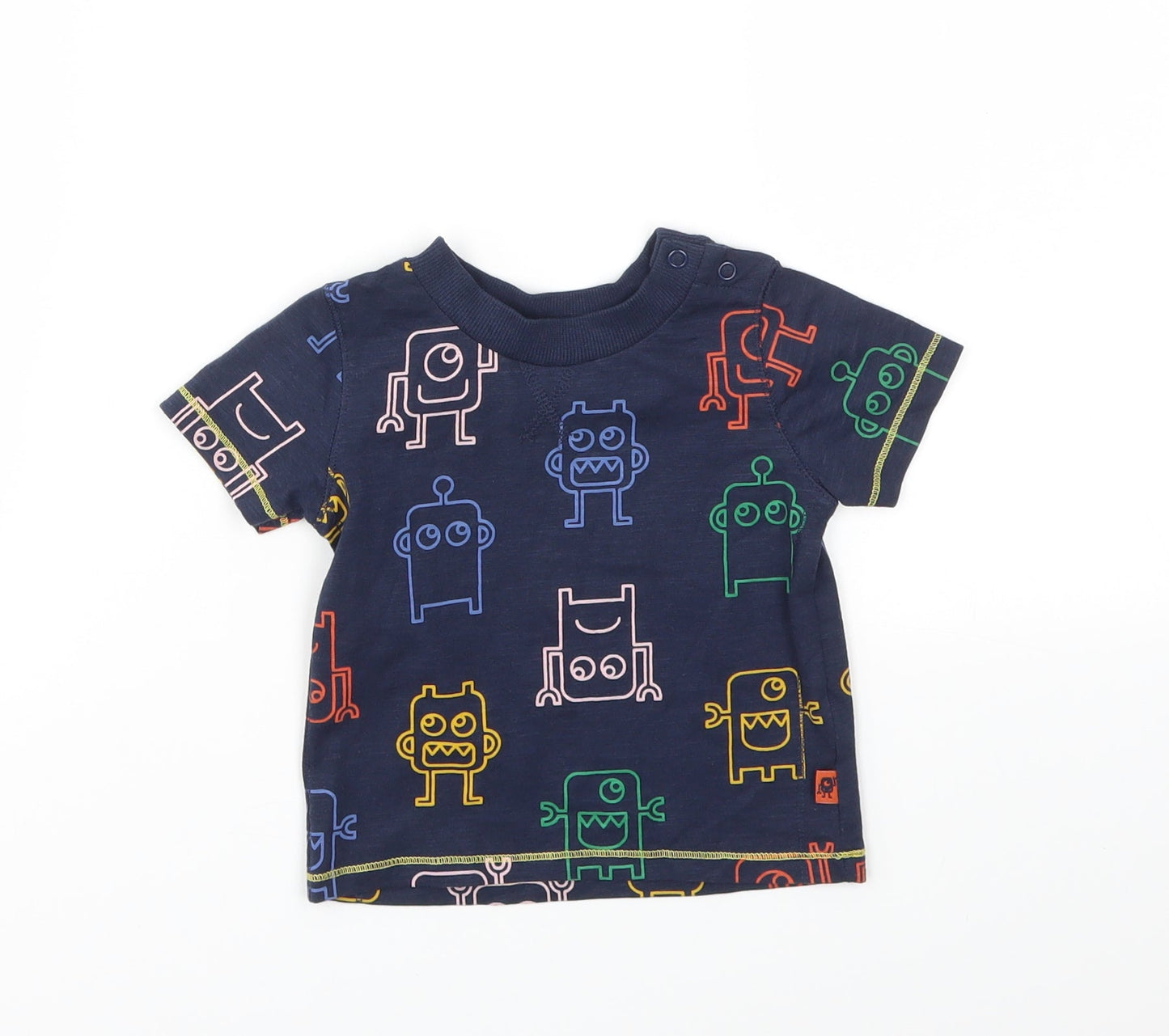 Primark Boys Multicoloured Animal Print  Basic T-Shirt Size 6-9 Months