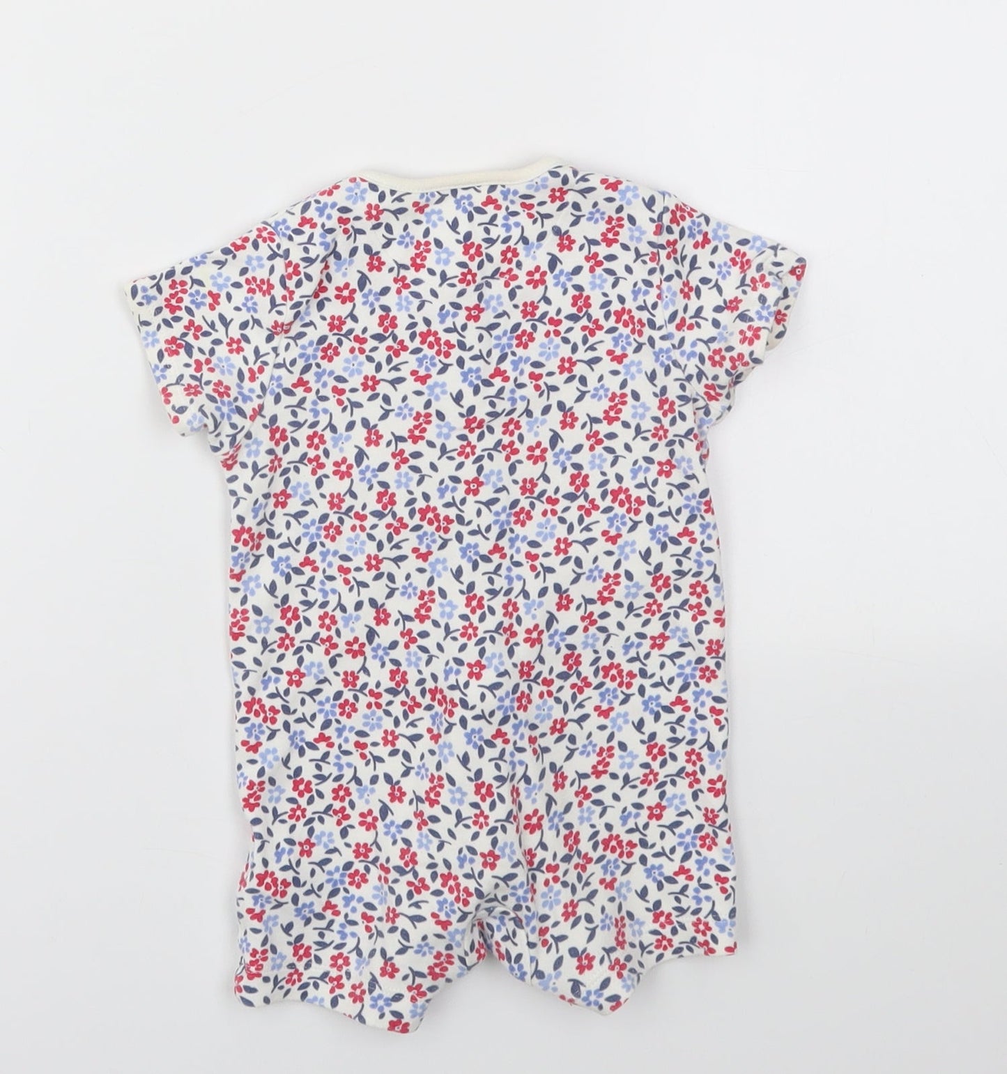 M&S Girls Multicoloured Floral  Babygrow One-Piece Size 6-9 Months