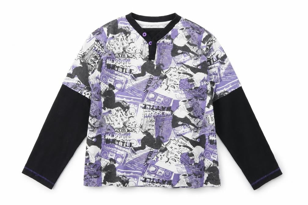 Urban Boys Multicoloured Geometric  Pullover T-Shirt Size 10-11 Years