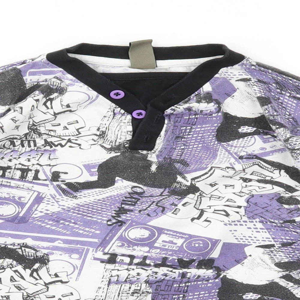 Urban Boys Multicoloured Geometric  Pullover T-Shirt Size 10-11 Years