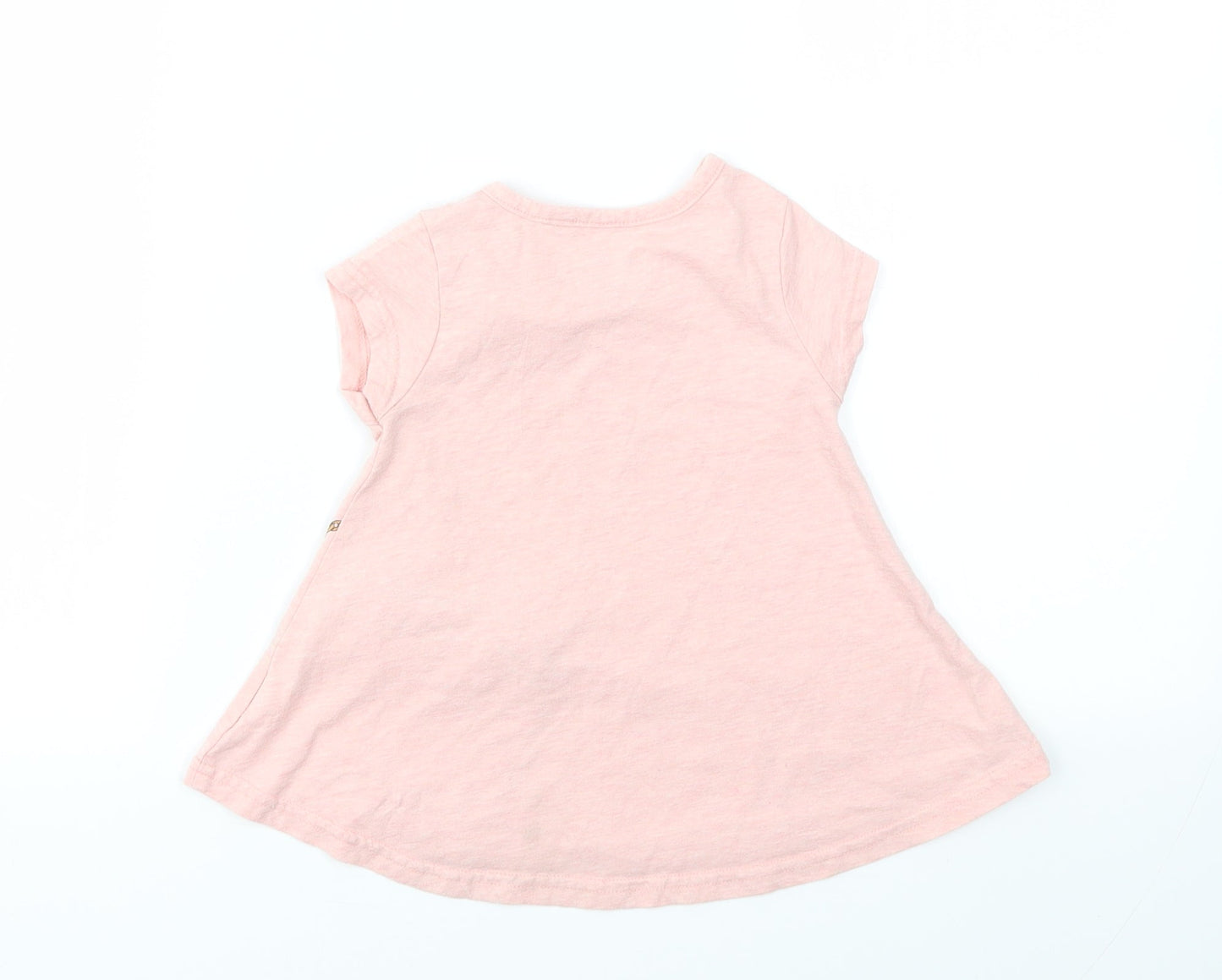 Preworn Girls Pink   Basic T-Shirt Size 24 Months