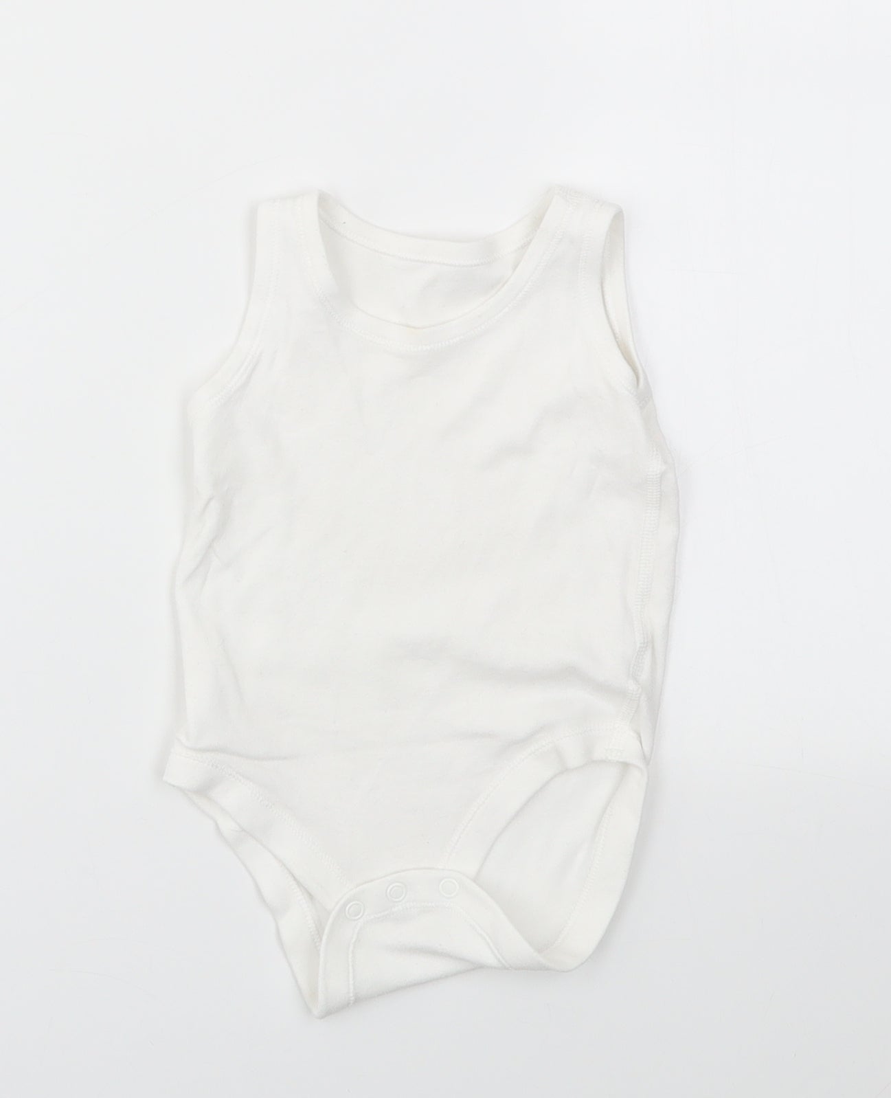 M&S Girls White   Babygrow One-Piece Size 6-9 Months