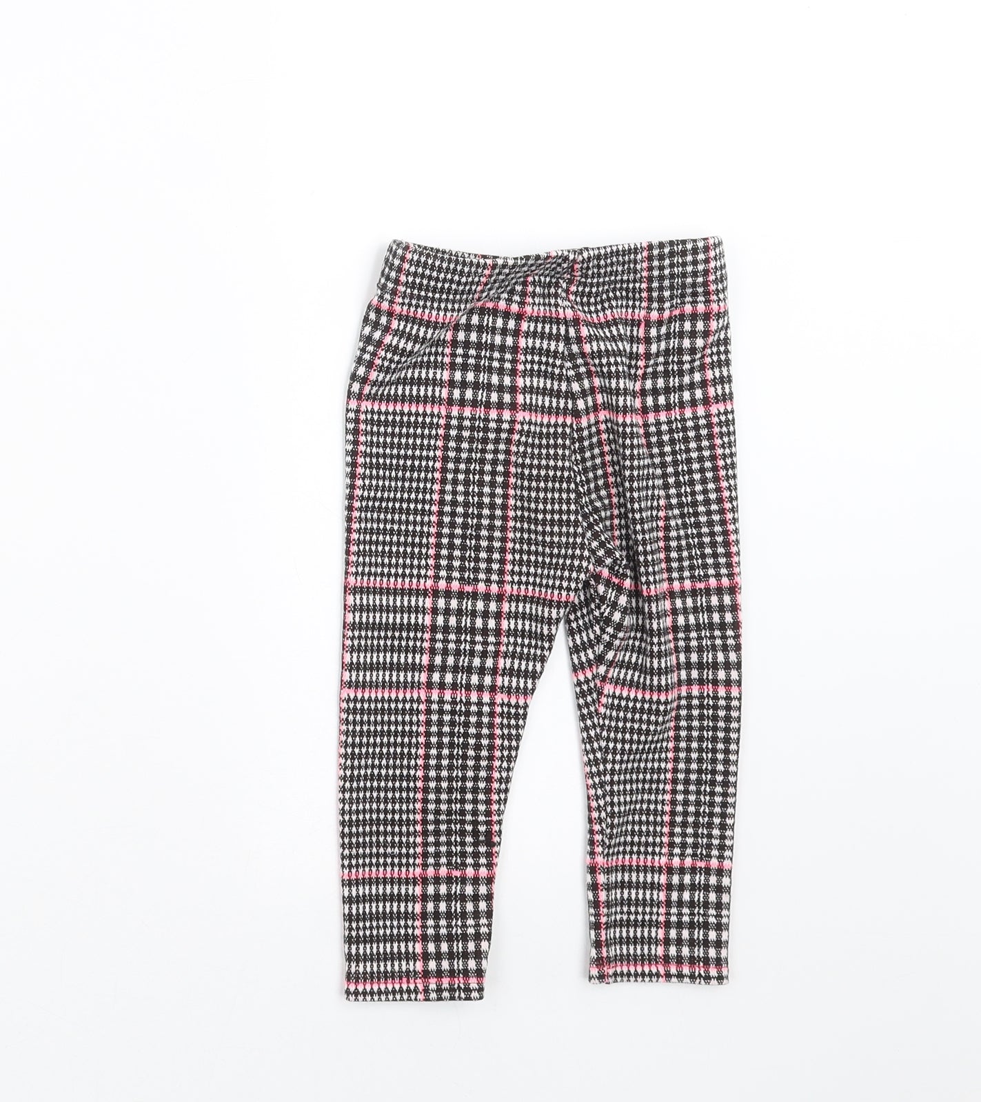 George Girls Black Check   Trousers Size 12-18 Months  - Leggings