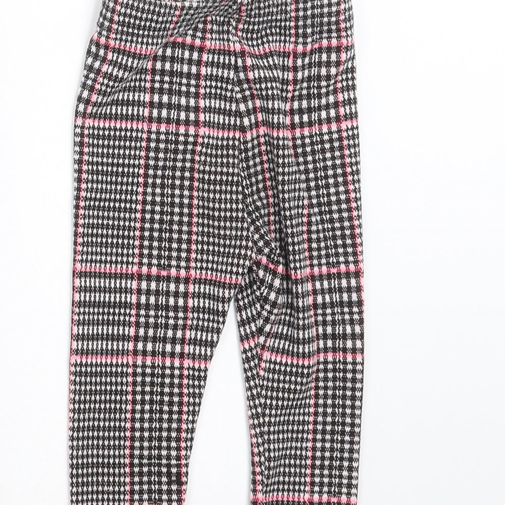 George Girls Black Check   Trousers Size 12-18 Months  - Leggings