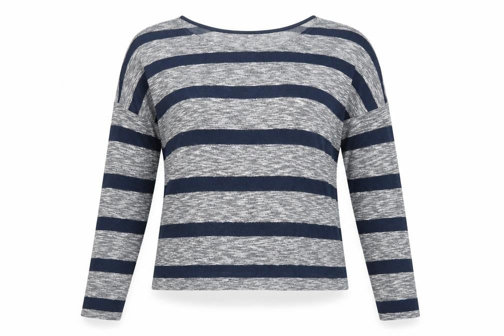 Marks & Spencer Womens Blue Striped Knit Pullover Jumper Size 12