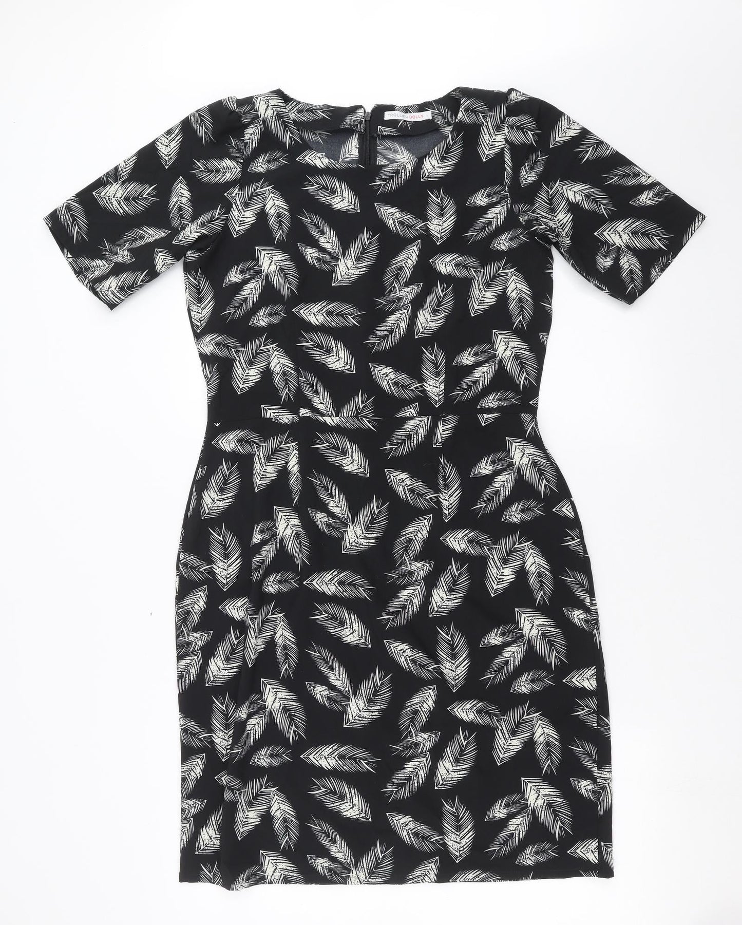 Trollied dolly Womens Black   Shift  Size L  - feather print