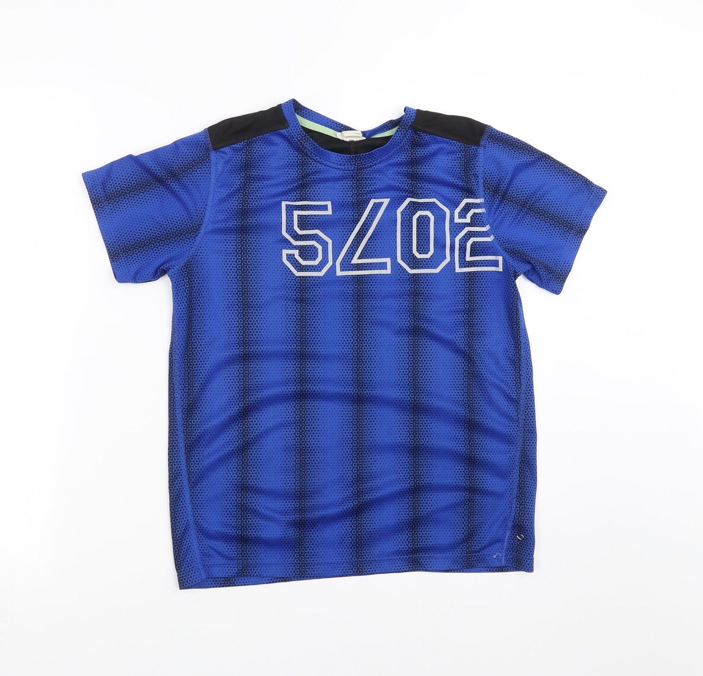 H&M Boys Blue Geometric  Basic T-Shirt Size 12-13 Years