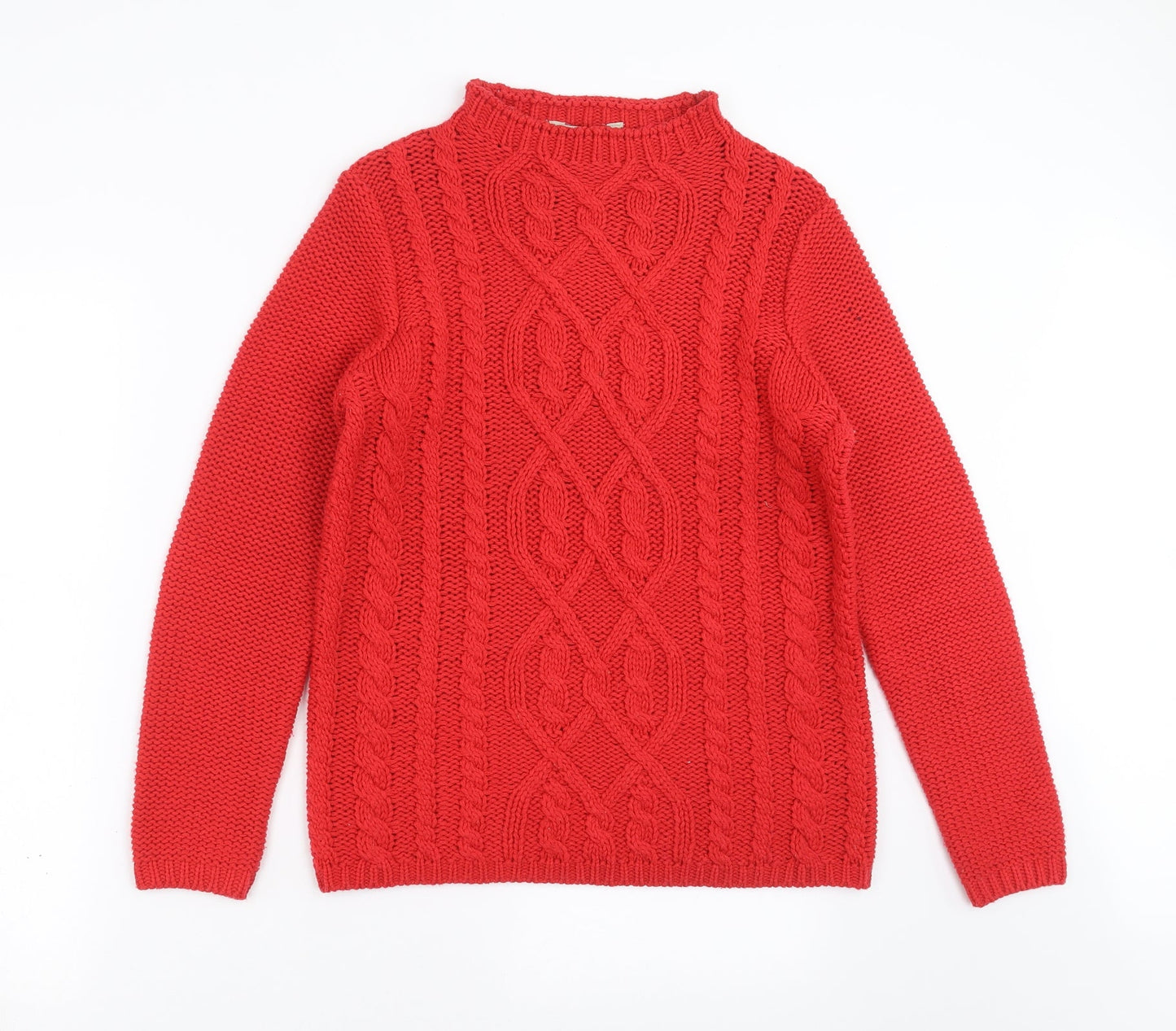 M&Co Womens Red  Knit Pullover Jumper Size 12