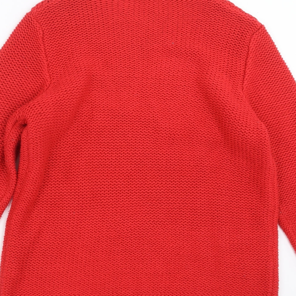 M&Co Womens Red  Knit Pullover Jumper Size 12