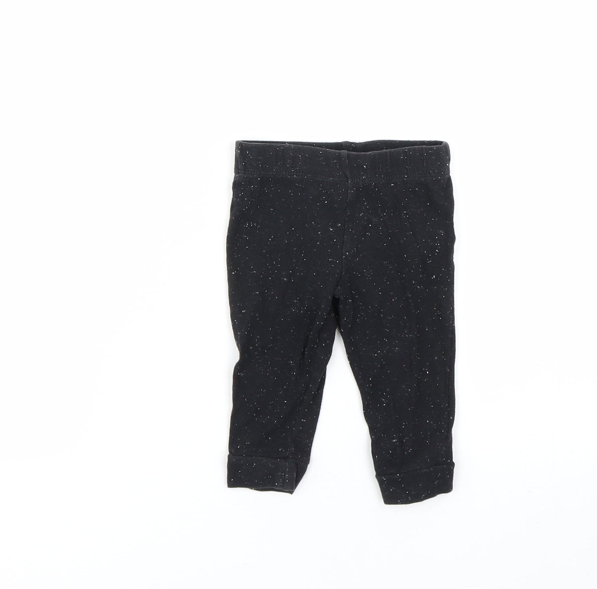Additional front view of F&F girls’ black spotted capri leggings, size 3-6, months