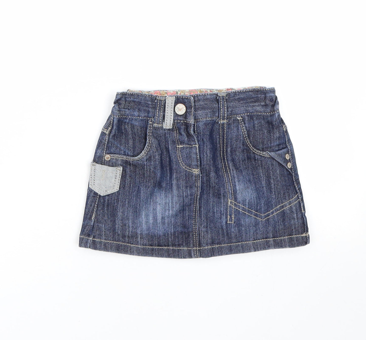NEXT Girls Blue  Denim Mini Skirt Size 12-18 Months