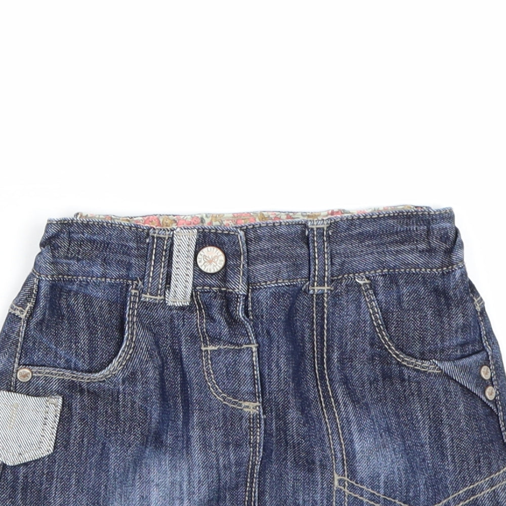 NEXT Girls Blue  Denim Mini Skirt Size 12-18 Months