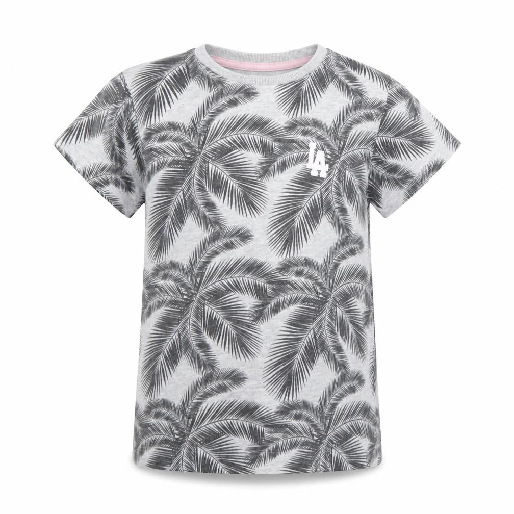Matalan Girls Grey Floral  Basic T-Shirt Size 6 Years