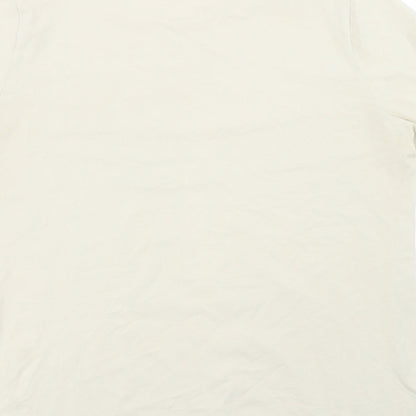 ELVI Womens Beige   Basic T-Shirt Size L