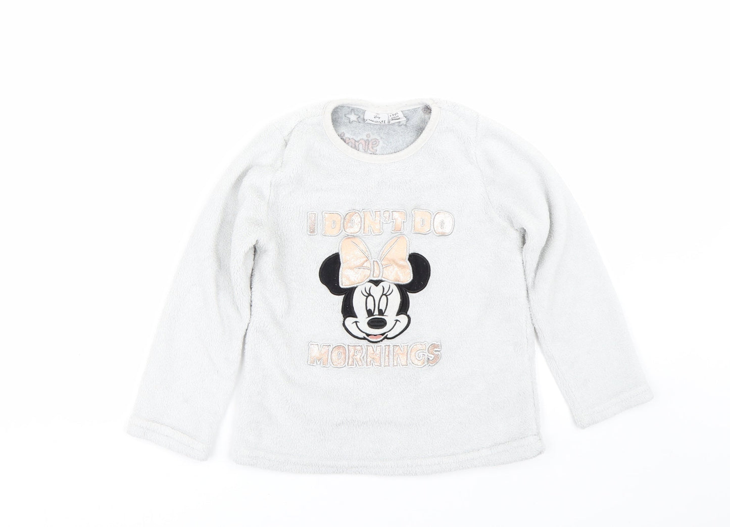 Primark Girls Grey   Top Pyjama Top Size 7-8 Years  - Minnie