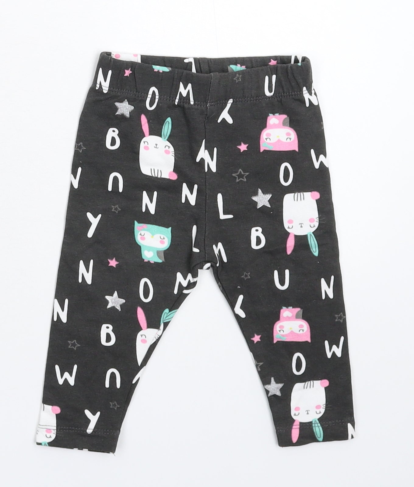 Pep&Co Girls Grey   Jogger Trousers Size 6-9 Months  - Legging