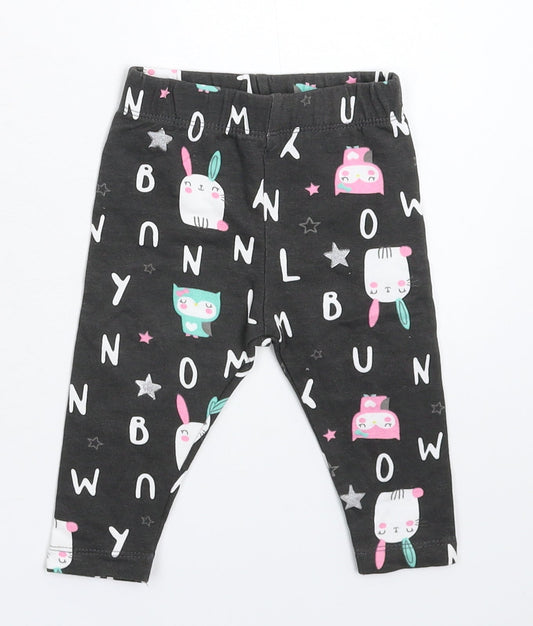 Pep&Co Girls Grey   Jogger Trousers Size 6-9 Months  - Legging