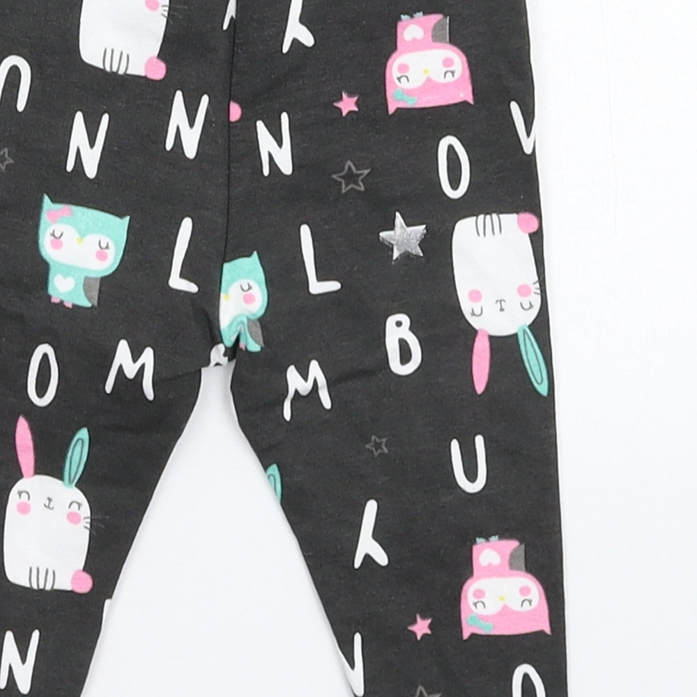 Pep&Co Girls Grey   Jogger Trousers Size 6-9 Months  - Legging