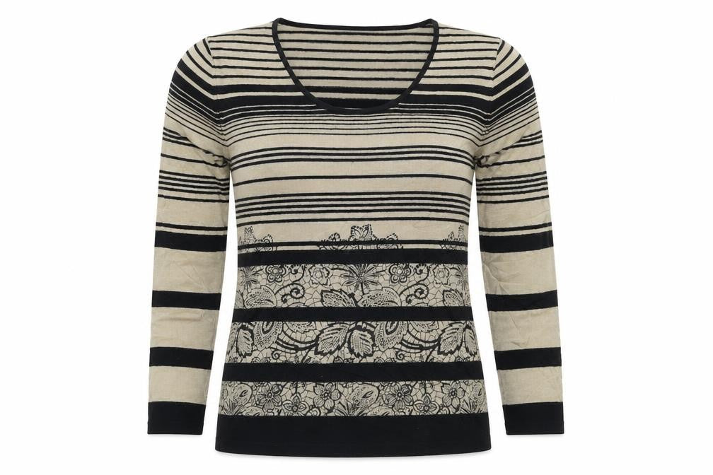 Oscar Womens Multicoloured Striped Knit Pullover Jumper Size S