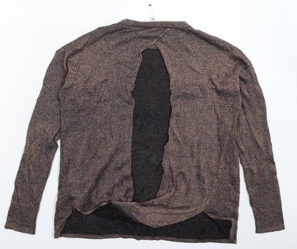 Warehouse Womens Silver  Knit Pullover Jumper Size 8