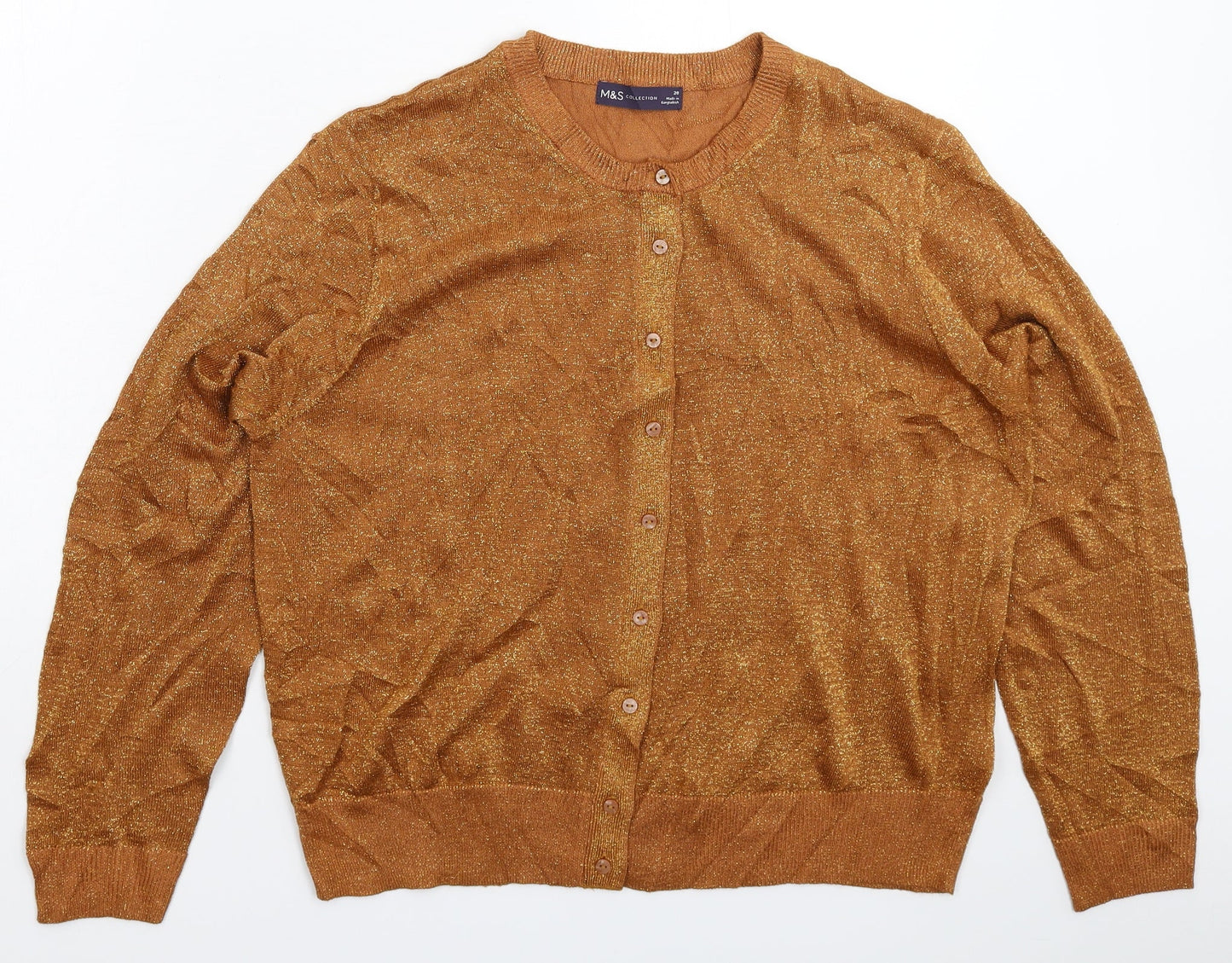 Marks and Spencer Womens Brown  Knit Pullover Jumper Size 20