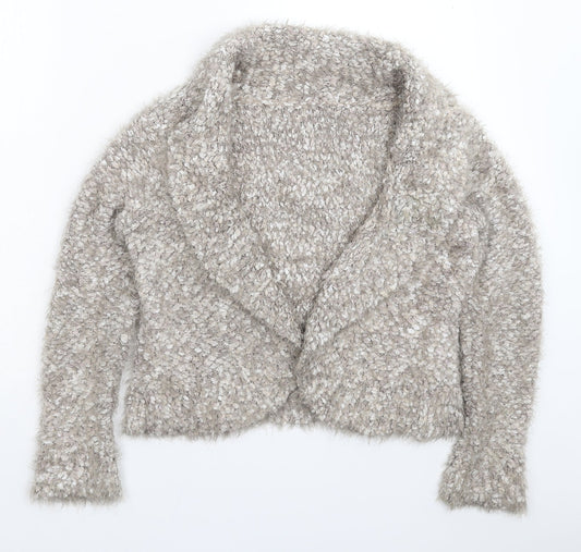 Preworn Womens Grey  Knit Cardigan Jumper Size 2