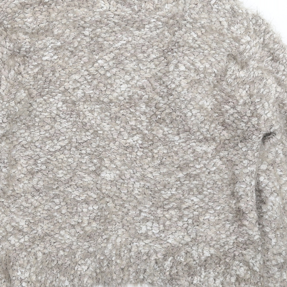 Preworn Womens Grey  Knit Cardigan Jumper Size 2