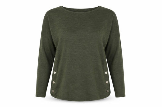 New Look Womens Green  Knit Pullover Jumper Size S