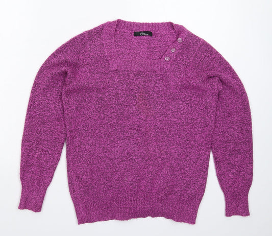 BM Womens Pink  Knit Pullover Jumper Size M