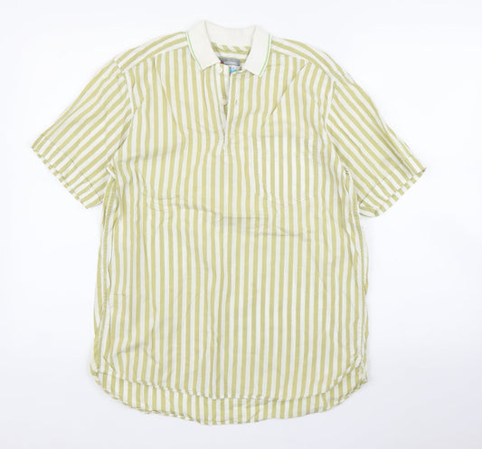 Stefanel Girls Green Striped  Tunic T-Shirt Size L