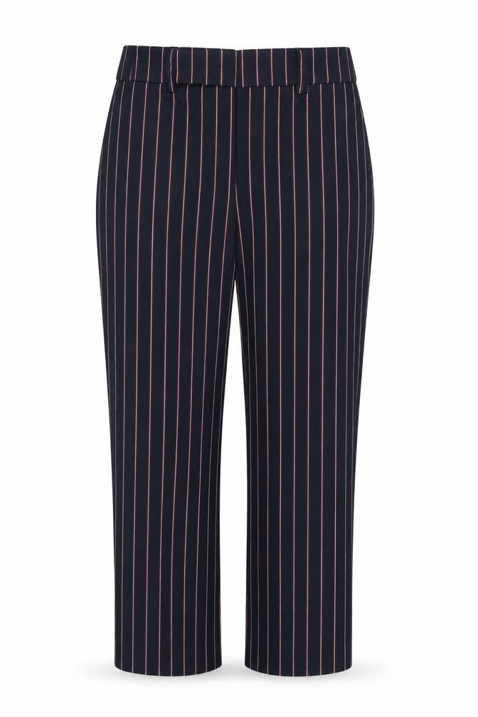 Zara Womens Blue Striped  Capri Trousers Size XS L24 in