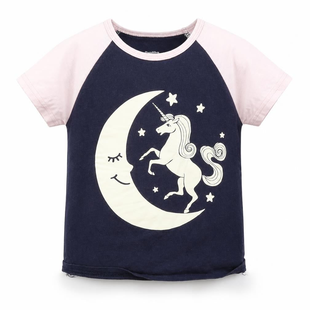 Popshion Girls Blue   Basic T-Shirt Size 5 Years