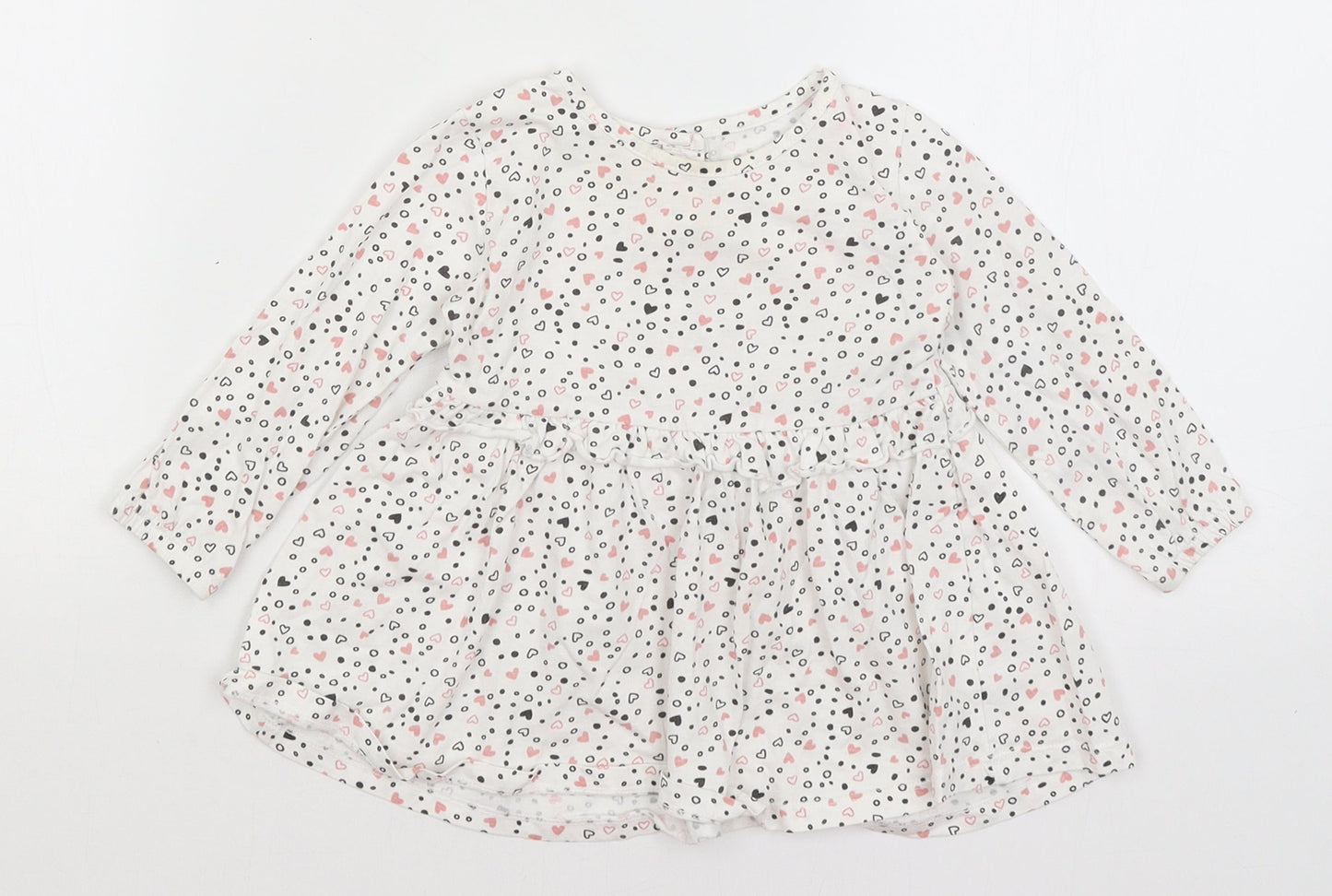 Matalan Baby White   Fit & Flare  Size 9-12 Months