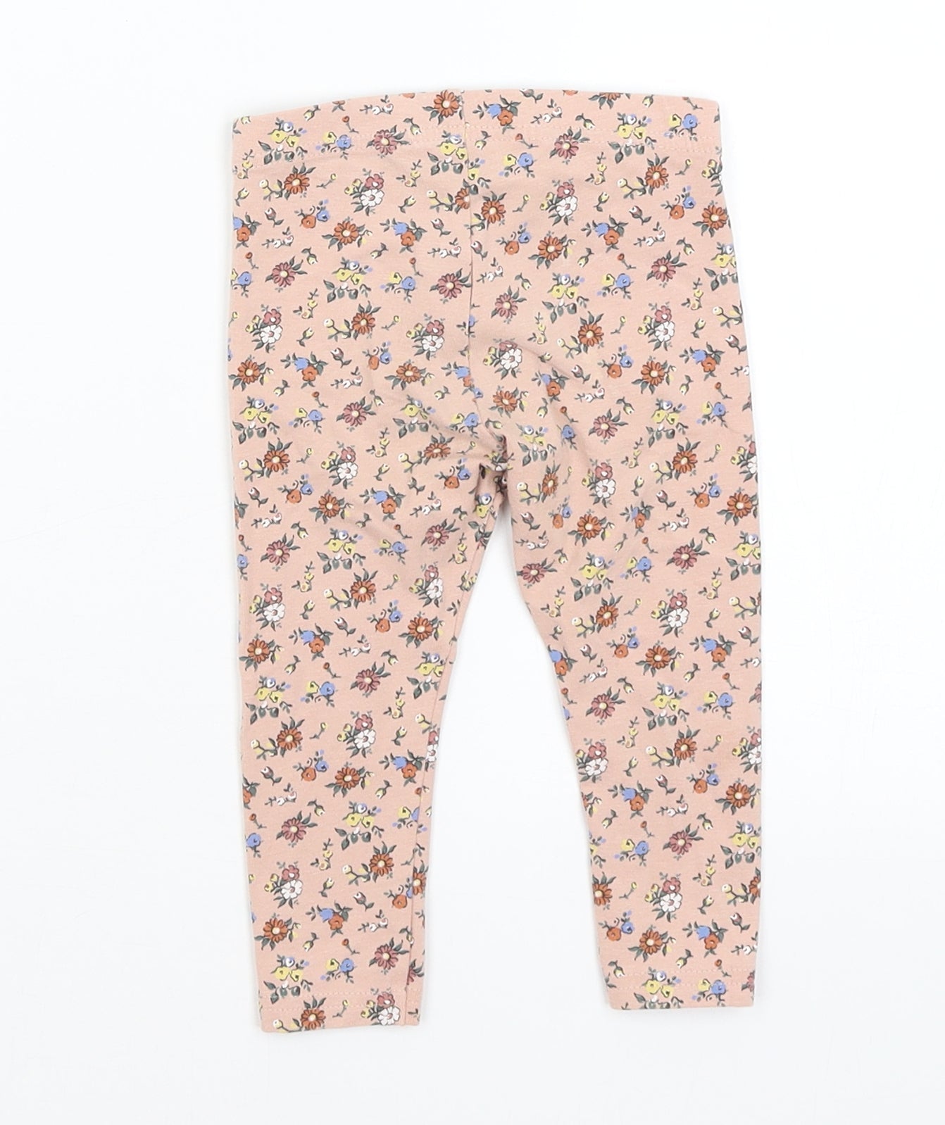Primark Baby Pink Floral  Capri Trousers Size 9-12 Months