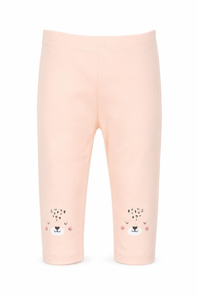 Matalan Baby Pink   Capri Trousers Size 6-9 Months  - Cat face