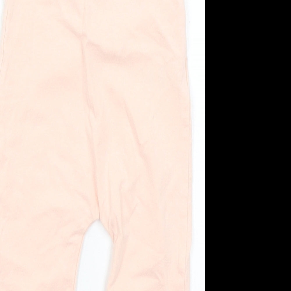Matalan Baby Pink   Capri Trousers Size 6-9 Months  - Cat face
