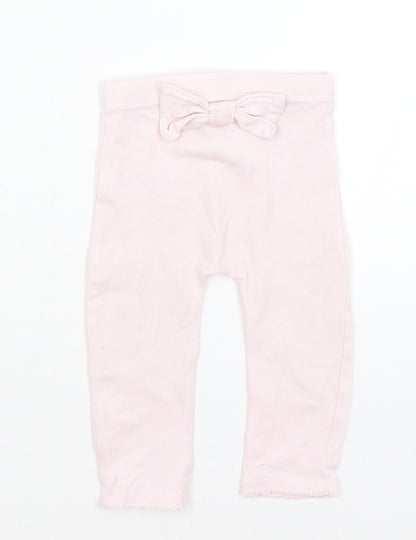 Back view of Matalan Baby Pink Capri Trousers, size 9-12, Months
