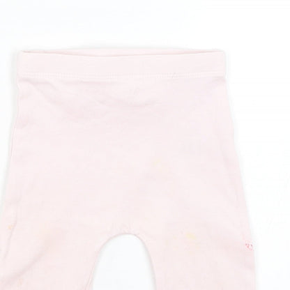 Close-up detail of Matalan Baby Pink Capri Trousers, size 9-12, Months